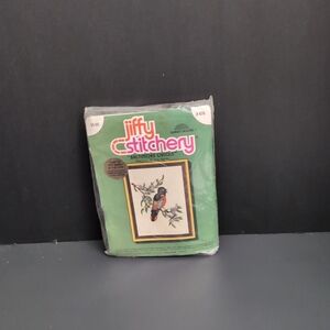 Vintage 1976 Jiffy Stitchery Baltimore Oriole Kit